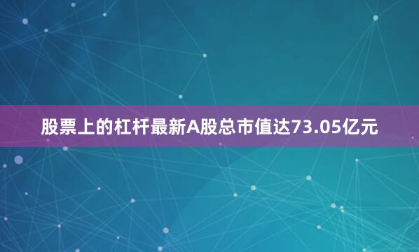 股票上的杠杆最新A股总市值达73.05亿元